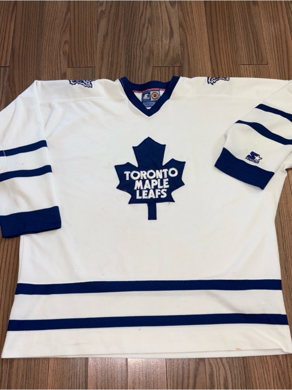 STARTER Toronto Maple Leafs White and Blue Hockey Jersey